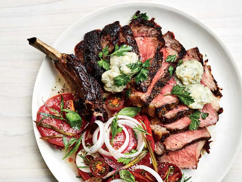 Double-Cut Ribeye with Sweet Gorgonzola Butter