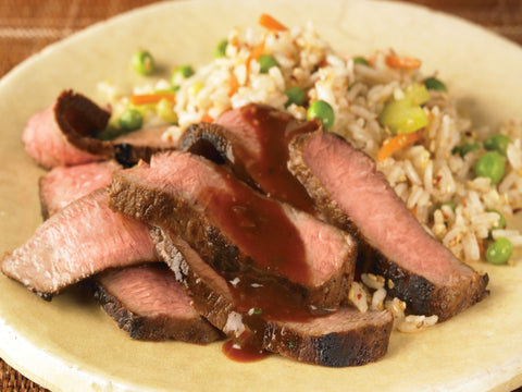 Asian barbecue steaks
