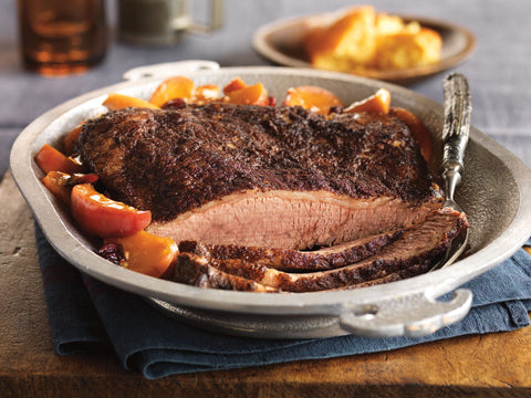 Autumn harvest braised beef brisket