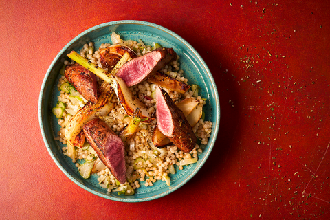 Pan-fried Australian Lamb with Pearl Couscous