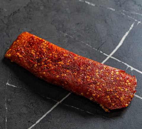 Chilly Pepper Marinated Fresh Salmon Portion, Slightly Smoked for baking