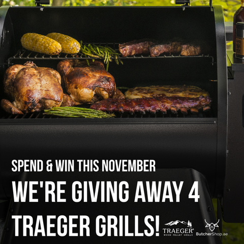 It's our 5th birthday in November and we're giving away 4 Traeger Grills! 1 Traeger Grill a week!
