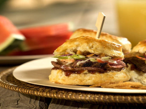 BBQ beef biscuit sliders