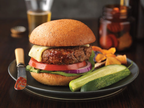 Zesty BBQ cheeseburgers