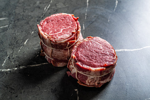 Pork Bacon-Wrapped USDA Prime Beef Tenderloin Steak (2pcs)