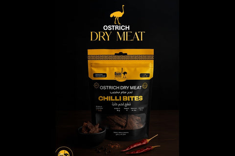 Ostrich Dry-meat Biltong - Chilli Bites -40g