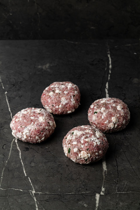 Lamb Rissoles with Feta Cheese