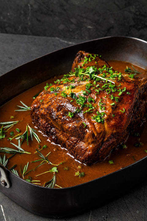 Braised Lamb Shoulder in Rosemary Jus