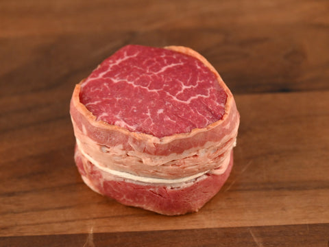 Bacon-Wrapped USDA Prime Beef Tenderloin Steak