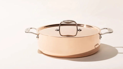 Made In Copper Rondeau With Lid 5.2 QT, France