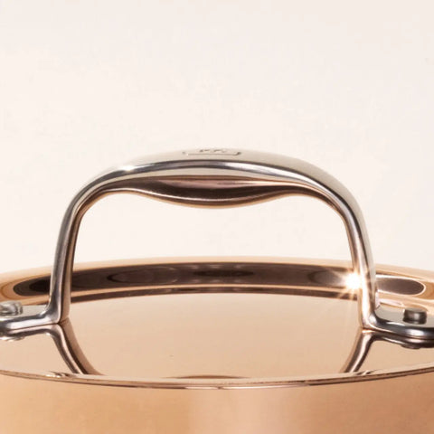 Made In Copper Saucepan With Lid, 1.9 QT, France