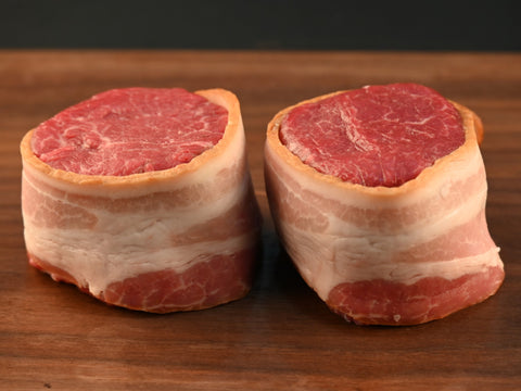 Pork Bacon-Wrapped USDA Prime Beef Tenderloin Steak (2pcs)